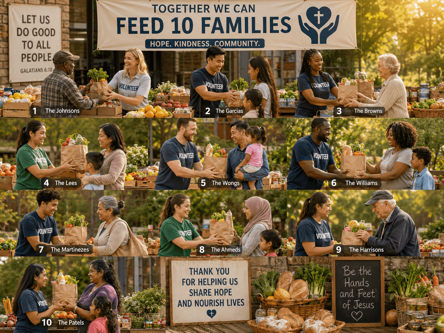 community volunteers show up and families are being fed